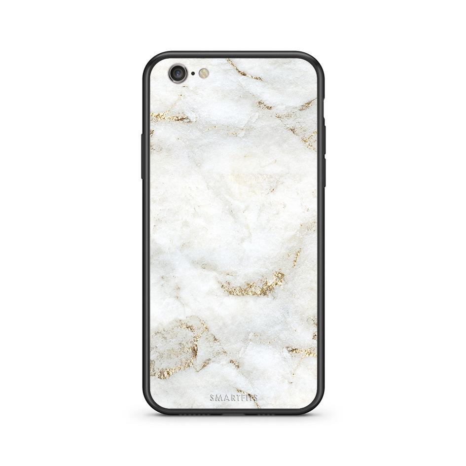 iPhone 7/8 White Gold Marble θήκη από τη Smartfits με σχέδιο στο πίσω μέρος και μαύρο περίβλημα | Smartphone case with colorful back and black bezels by Smartfits
