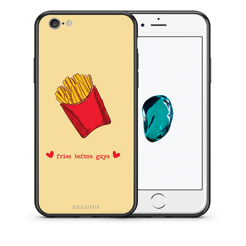Θήκη Αγίου Βαλεντίνου iPhone 6 Plus / 6s Plus Fries Before Guys από τη Smartfits με σχέδιο στο πίσω μέρος και μαύρο περίβλημα | iPhone 6 Plus / 6s Plus Fries Before Guys case with colorful back and black bezels