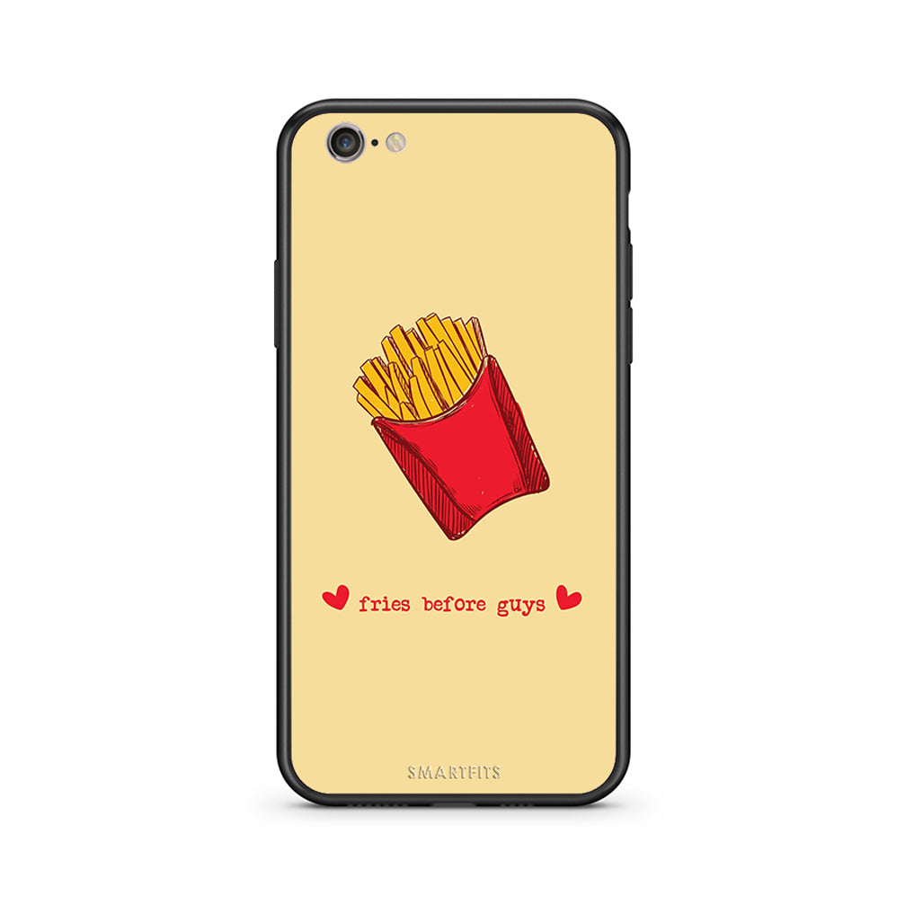 iphone 6 6s Fries Before Guys Θήκη Αγίου Βαλεντίνου από τη Smartfits με σχέδιο στο πίσω μέρος και μαύρο περίβλημα | Smartphone case with colorful back and black bezels by Smartfits