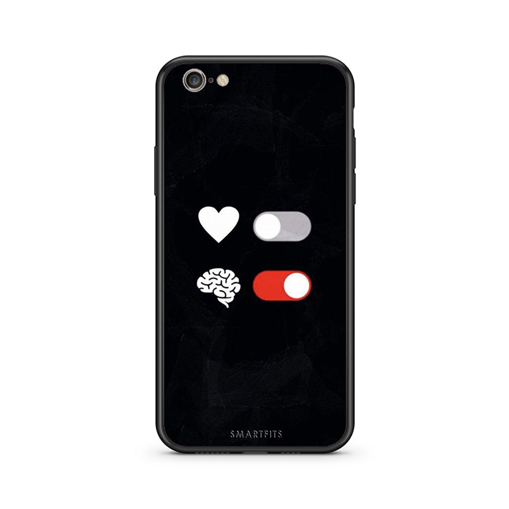 iPhone 7 / 8 Heart Vs Brain Θήκη Αγίου Βαλεντίνου από τη Smartfits με σχέδιο στο πίσω μέρος και μαύρο περίβλημα | Smartphone case with colorful back and black bezels by Smartfits