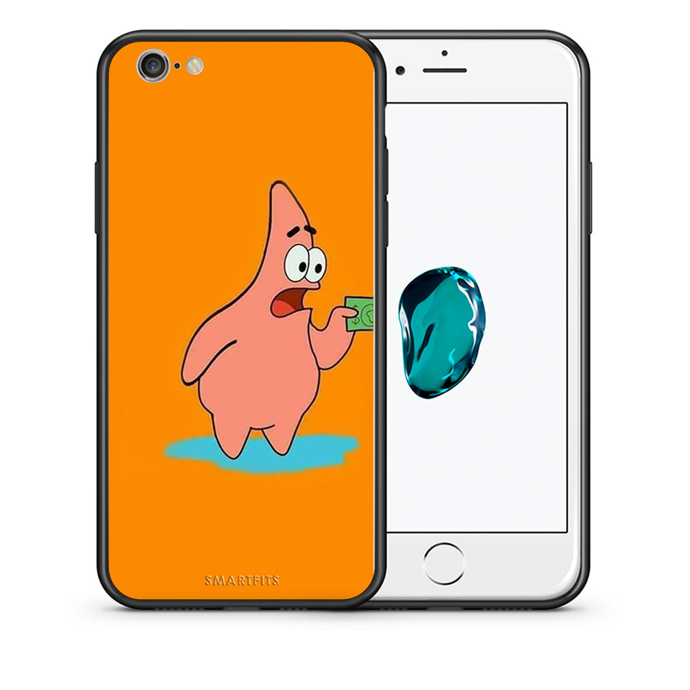 Θήκη Αγίου Βαλεντίνου iPhone 6 Plus / 6s Plus No Money 1 από τη Smartfits με σχέδιο στο πίσω μέρος και μαύρο περίβλημα | iPhone 6 Plus / 6s Plus No Money 1 case with colorful back and black bezels