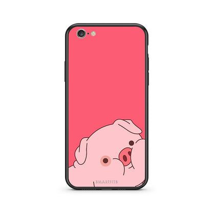 iPhone 7 / 8 Pig Love 1 Θήκη Αγίου Βαλεντίνου από τη Smartfits με σχέδιο στο πίσω μέρος και μαύρο περίβλημα | Smartphone case with colorful back and black bezels by Smartfits