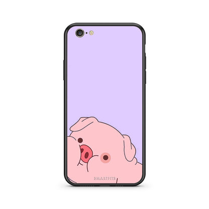 iphone 6 plus 6s plus Pig Love 2 Θήκη Αγίου Βαλεντίνου από τη Smartfits με σχέδιο στο πίσω μέρος και μαύρο περίβλημα | Smartphone case with colorful back and black bezels by Smartfits