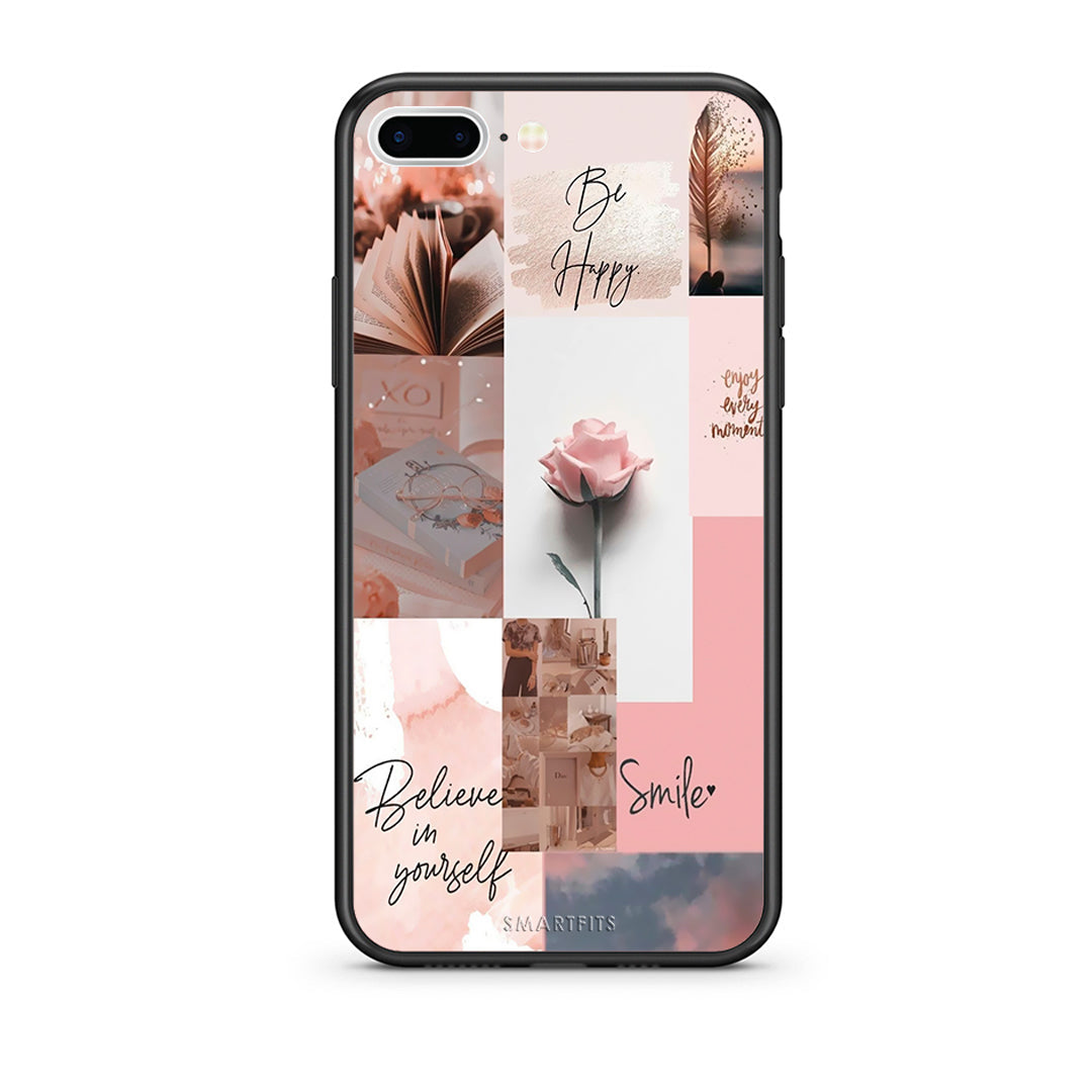 iPhone 7 Plus/8 Plus Aesthetic Collage θήκη από τη Smartfits με σχέδιο στο πίσω μέρος και μαύρο περίβλημα | Smartphone case with colorful back and black bezels by Smartfits