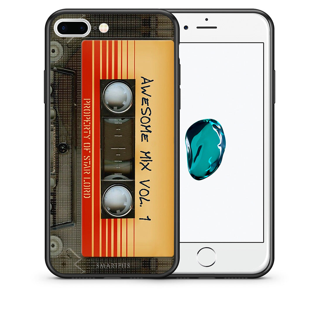 Θήκη iPhone 7 Plus/8 Plus Awesome Mix από τη Smartfits με σχέδιο στο πίσω μέρος και μαύρο περίβλημα | iPhone 7 Plus/8 Plus Awesome Mix case with colorful back and black bezels