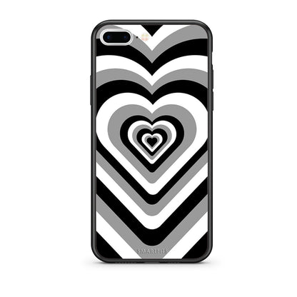 iPhone 7 Plus/8 Plus Black Hearts θήκη από τη Smartfits με σχέδιο στο πίσω μέρος και μαύρο περίβλημα | Smartphone case with colorful back and black bezels by Smartfits
