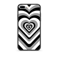 Thumbnail for iPhone 7 Plus/8 Plus Black Hearts θήκη από τη Smartfits με σχέδιο στο πίσω μέρος και μαύρο περίβλημα | Smartphone case with colorful back and black bezels by Smartfits