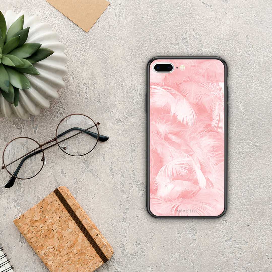 Boho Pink Feather - iPhone 7 Plus / 8 Plus θήκη