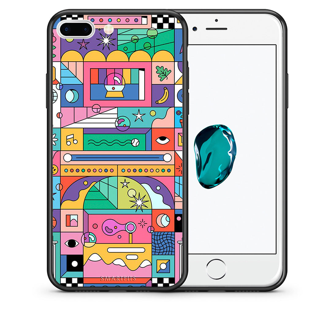 Θήκη iPhone 7 Plus/8 Plus Bubbles Soap από τη Smartfits με σχέδιο στο πίσω μέρος και μαύρο περίβλημα | iPhone 7 Plus/8 Plus Bubbles Soap case with colorful back and black bezels
