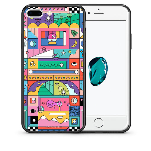 Θήκη iPhone 7 Plus/8 Plus Bubbles Soap από τη Smartfits με σχέδιο στο πίσω μέρος και μαύρο περίβλημα | iPhone 7 Plus/8 Plus Bubbles Soap case with colorful back and black bezels