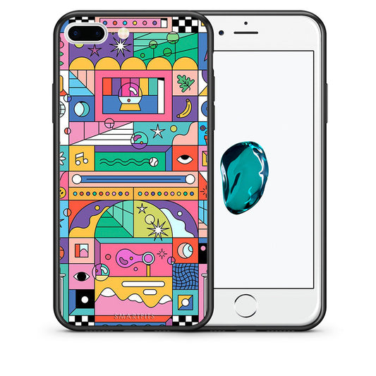 Θήκη iPhone 7 Plus/8 Plus Bubbles Soap από τη Smartfits με σχέδιο στο πίσω μέρος και μαύρο περίβλημα | iPhone 7 Plus/8 Plus Bubbles Soap case with colorful back and black bezels