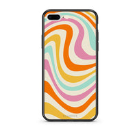 Thumbnail for iPhone 7 Plus/8 Plus Colourful Waves θήκη από τη Smartfits με σχέδιο στο πίσω μέρος και μαύρο περίβλημα | Smartphone case with colorful back and black bezels by Smartfits