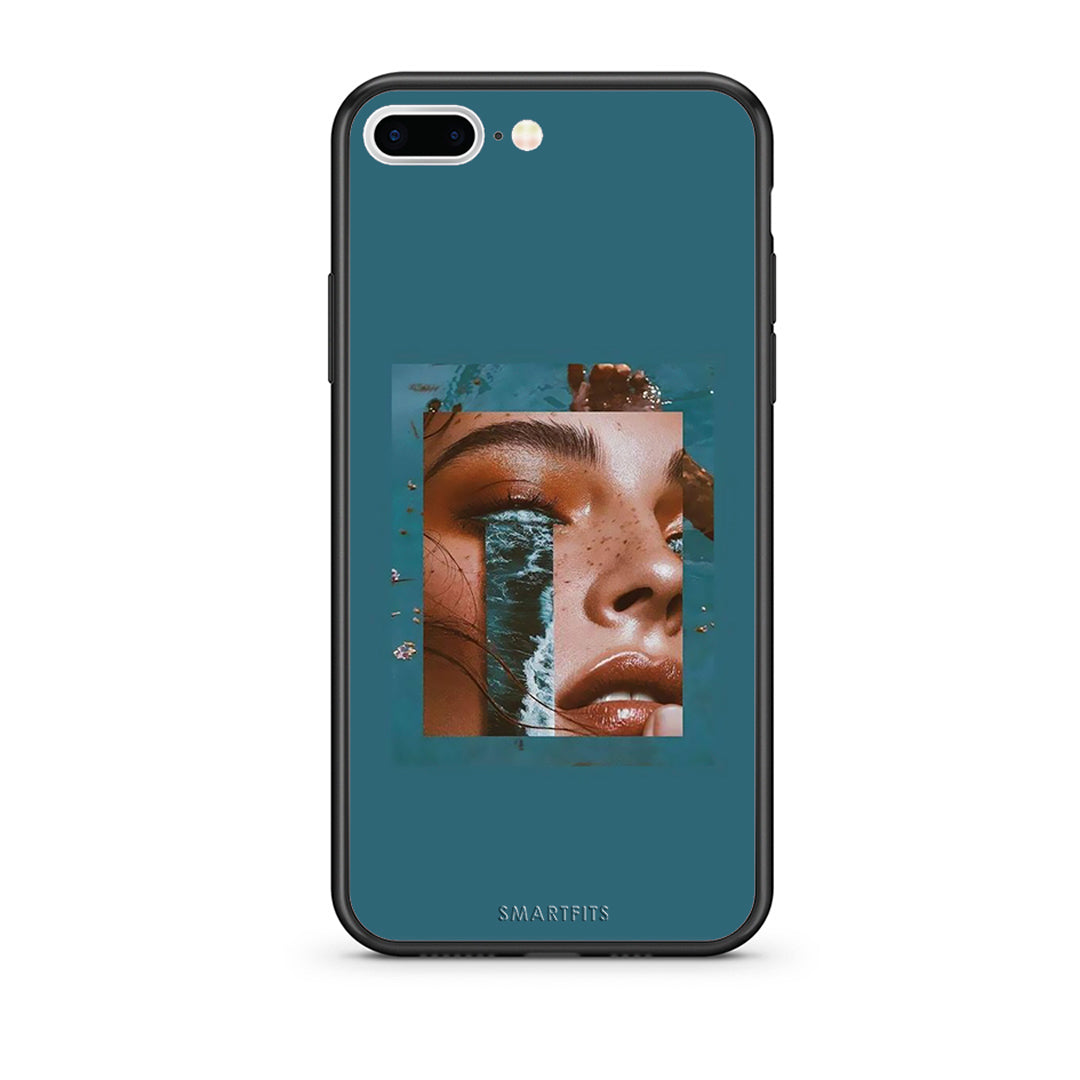 iPhone 7 Plus/8 Plus Cry An Ocean θήκη από τη Smartfits με σχέδιο στο πίσω μέρος και μαύρο περίβλημα | Smartphone case with colorful back and black bezels by Smartfits
