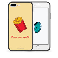 Thumbnail for Θήκη Αγίου Βαλεντίνου iPhone 7 Plus / 8 Plus Fries Before Guys από τη Smartfits με σχέδιο στο πίσω μέρος και μαύρο περίβλημα | iPhone 7 Plus / 8 Plus Fries Before Guys case with colorful back and black bezels