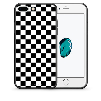 Θήκη iPhone 7 Plus/8 Plus Squares Geometric από τη Smartfits με σχέδιο στο πίσω μέρος και μαύρο περίβλημα | iPhone 7 Plus/8 Plus Squares Geometric case with colorful back and black bezels