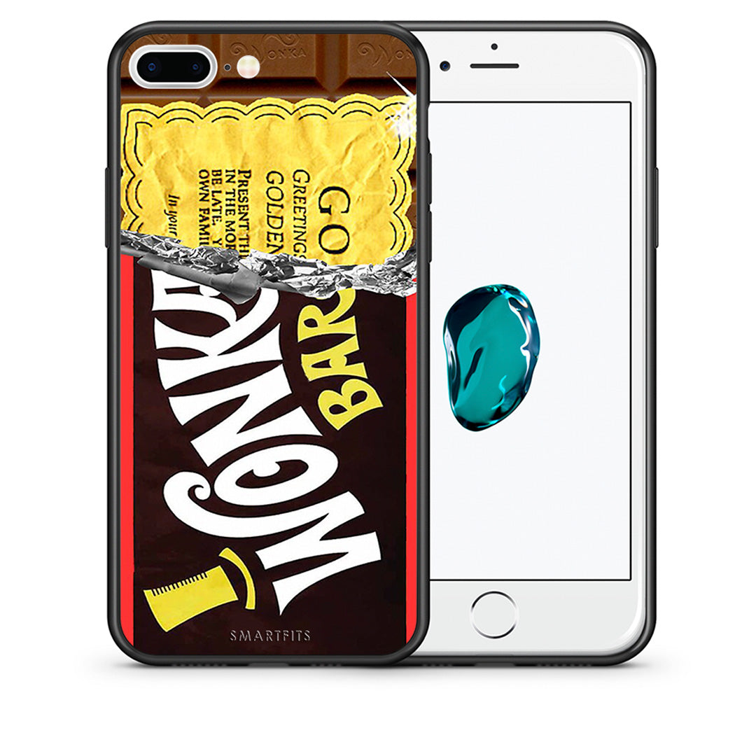 Θήκη iPhone 7 Plus/8 Plus Golden Ticket από τη Smartfits με σχέδιο στο πίσω μέρος και μαύρο περίβλημα | iPhone 7 Plus/8 Plus Golden Ticket case with colorful back and black bezels