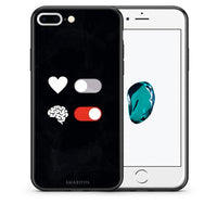 Thumbnail for Θήκη Αγίου Βαλεντίνου iPhone 7 Plus / 8 Plus Heart Vs Brain από τη Smartfits με σχέδιο στο πίσω μέρος και μαύρο περίβλημα | iPhone 7 Plus / 8 Plus Heart Vs Brain case with colorful back and black bezels