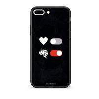 Thumbnail for iPhone 7 Plus / 8 Plus Heart Vs Brain Θήκη Αγίου Βαλεντίνου από τη Smartfits με σχέδιο στο πίσω μέρος και μαύρο περίβλημα | Smartphone case with colorful back and black bezels by Smartfits
