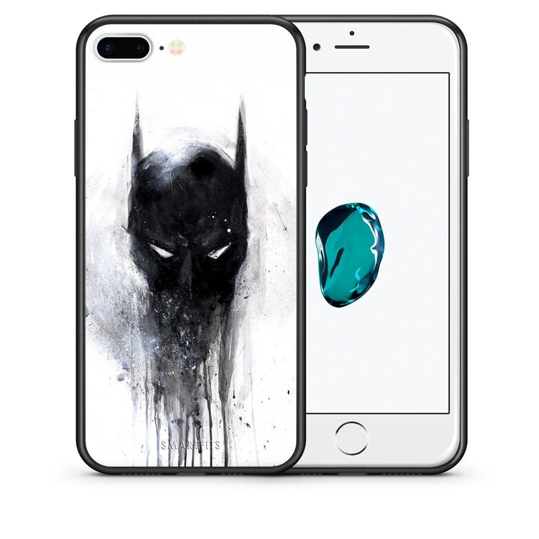 Θήκη iPhone 7 Plus/8 Plus Paint Bat Hero από τη Smartfits με σχέδιο στο πίσω μέρος και μαύρο περίβλημα | iPhone 7 Plus/8 Plus Paint Bat Hero case with colorful back and black bezels