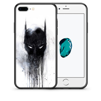 Θήκη iPhone 7 Plus/8 Plus Paint Bat Hero από τη Smartfits με σχέδιο στο πίσω μέρος και μαύρο περίβλημα | iPhone 7 Plus/8 Plus Paint Bat Hero case with colorful back and black bezels