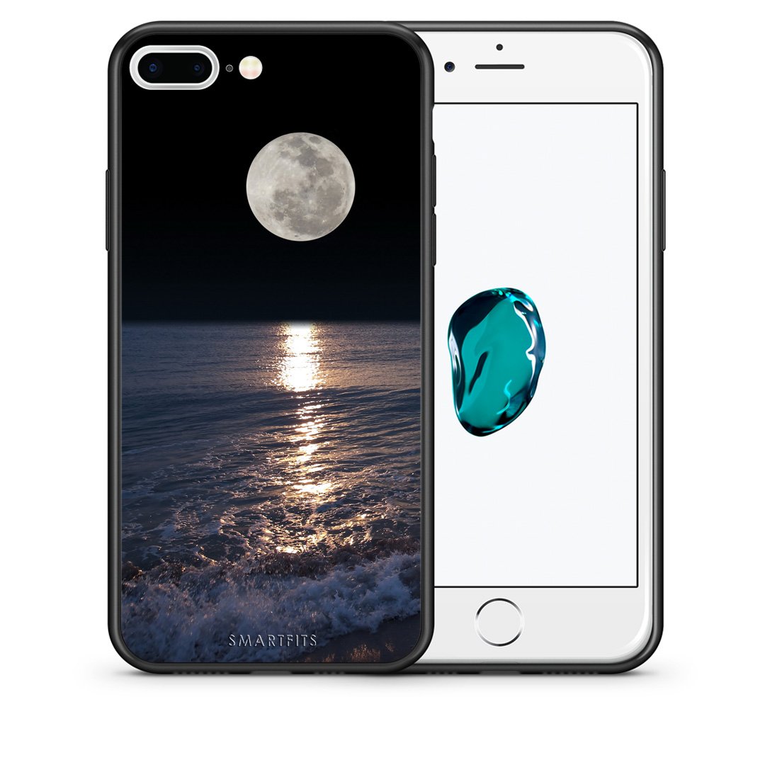 Θήκη iPhone 7 Plus/8 Plus Moon Landscape από τη Smartfits με σχέδιο στο πίσω μέρος και μαύρο περίβλημα | iPhone 7 Plus/8 Plus Moon Landscape case with colorful back and black bezels