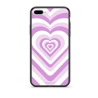 Thumbnail for iPhone 7 Plus/8 Plus Lilac Hearts θήκη από τη Smartfits με σχέδιο στο πίσω μέρος και μαύρο περίβλημα | Smartphone case with colorful back and black bezels by Smartfits