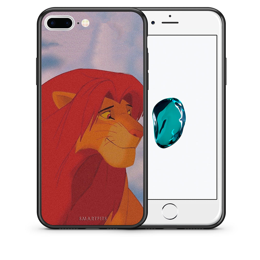 Θήκη Αγίου Βαλεντίνου iPhone 7 Plus / 8 Plus Lion Love 1 από τη Smartfits με σχέδιο στο πίσω μέρος και μαύρο περίβλημα | iPhone 7 Plus / 8 Plus Lion Love 1 case with colorful back and black bezels