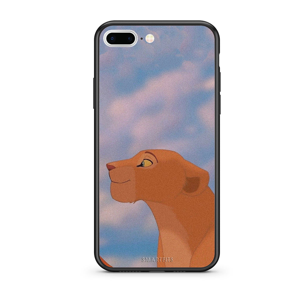 iPhone 7 Plus / 8 Plus Lion Love 2 Θήκη Αγίου Βαλεντίνου από τη Smartfits με σχέδιο στο πίσω μέρος και μαύρο περίβλημα | Smartphone case with colorful back and black bezels by Smartfits