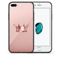 Thumbnail for Θήκη iPhone 7 Plus/8 Plus Crown Minimal από τη Smartfits με σχέδιο στο πίσω μέρος και μαύρο περίβλημα | iPhone 7 Plus/8 Plus Crown Minimal case with colorful back and black bezels