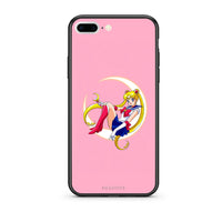 Thumbnail for iPhone 7 Plus/8 Plus Moon Girl θήκη από τη Smartfits με σχέδιο στο πίσω μέρος και μαύρο περίβλημα | Smartphone case with colorful back and black bezels by Smartfits