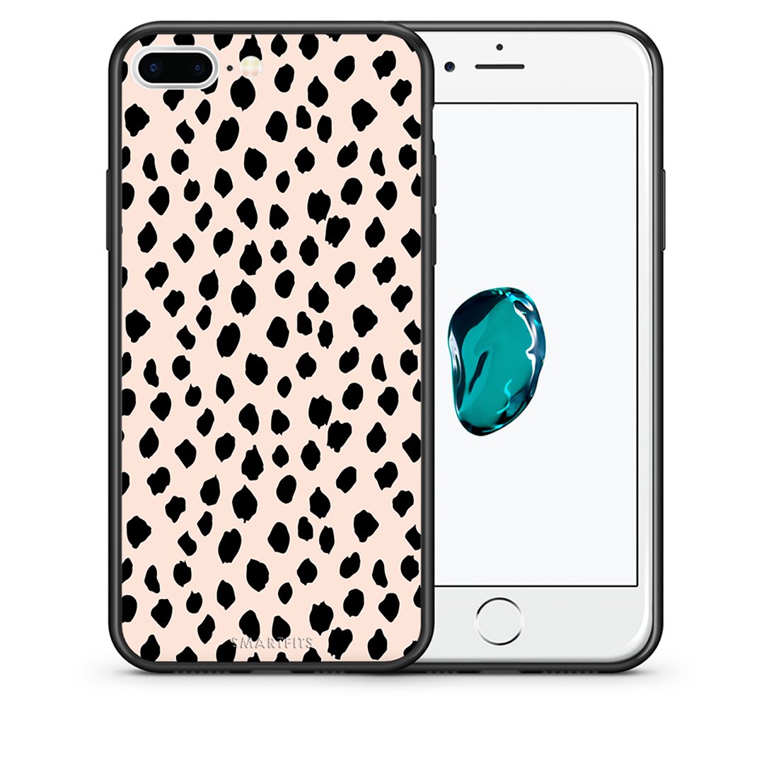 Θήκη iPhone 7 Plus/8 Plus New Polka Dots από τη Smartfits με σχέδιο στο πίσω μέρος και μαύρο περίβλημα | iPhone 7 Plus/8 Plus New Polka Dots case with colorful back and black bezels
