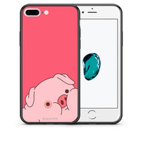 Thumbnail for Θήκη Αγίου Βαλεντίνου iPhone 7 Plus / 8 Plus Pig Love 1 από τη Smartfits με σχέδιο στο πίσω μέρος και μαύρο περίβλημα | iPhone 7 Plus / 8 Plus Pig Love 1 case with colorful back and black bezels