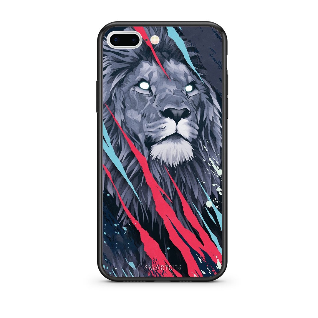 4 - iPhone 7 Plus/8 Plus Lion Designer PopArt case, cover, bumper