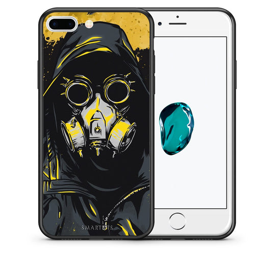 Θήκη iPhone 7 Plus/8 Plus Mask PopArt από τη Smartfits με σχέδιο στο πίσω μέρος και μαύρο περίβλημα | iPhone 7 Plus/8 Plus Mask PopArt case with colorful back and black bezels
