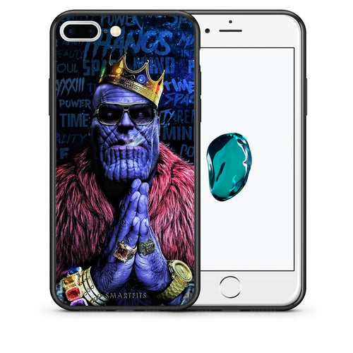 Θήκη iPhone 7 Plus/8 Plus Thanos PopArt από τη Smartfits με σχέδιο στο πίσω μέρος και μαύρο περίβλημα | iPhone 7 Plus/8 Plus Thanos PopArt case with colorful back and black bezels