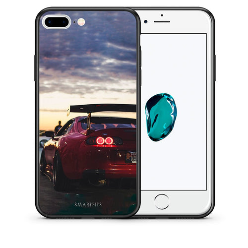 Θήκη iPhone 7 Plus/8 Plus Racing Supra από τη Smartfits με σχέδιο στο πίσω μέρος και μαύρο περίβλημα | iPhone 7 Plus/8 Plus Racing Supra case with colorful back and black bezels