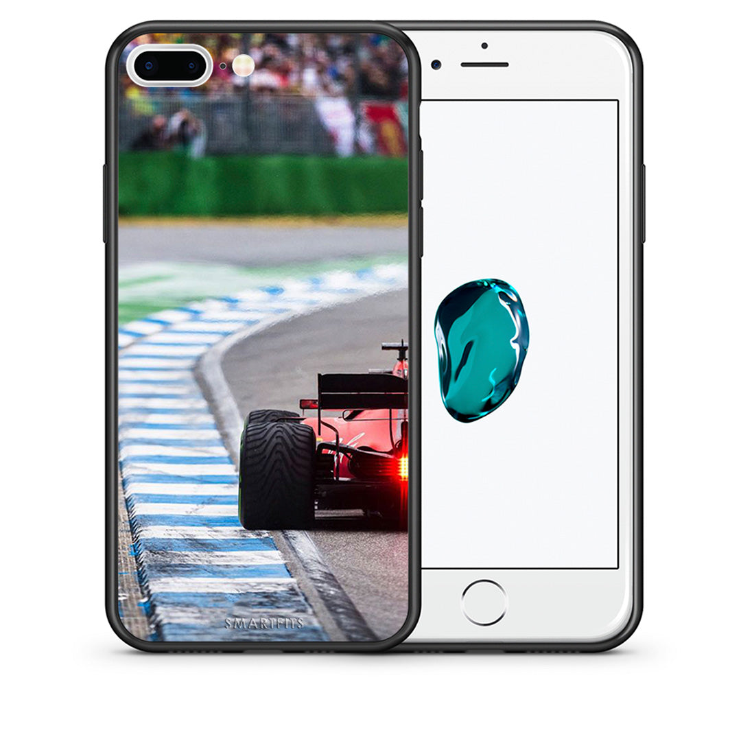 Θήκη iPhone 7 Plus/8 Plus Racing Vibes από τη Smartfits με σχέδιο στο πίσω μέρος και μαύρο περίβλημα | iPhone 7 Plus/8 Plus Racing Vibes case with colorful back and black bezels