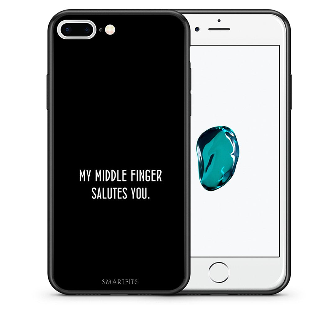 Θήκη iPhone 7 Plus/8 Plus Salute από τη Smartfits με σχέδιο στο πίσω μέρος και μαύρο περίβλημα | iPhone 7 Plus/8 Plus Salute case with colorful back and black bezels