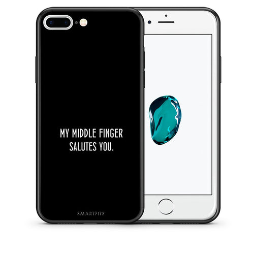 Θήκη iPhone 7 Plus/8 Plus Salute από τη Smartfits με σχέδιο στο πίσω μέρος και μαύρο περίβλημα | iPhone 7 Plus/8 Plus Salute case with colorful back and black bezels