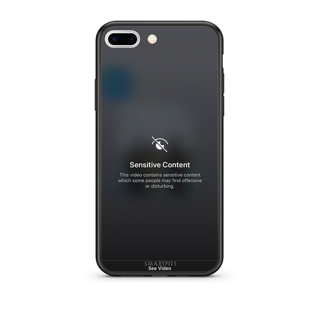 iPhone 7 Plus/8 Plus Sensitive Content θήκη από τη Smartfits με σχέδιο στο πίσω μέρος και μαύρο περίβλημα | Smartphone case with colorful back and black bezels by Smartfits