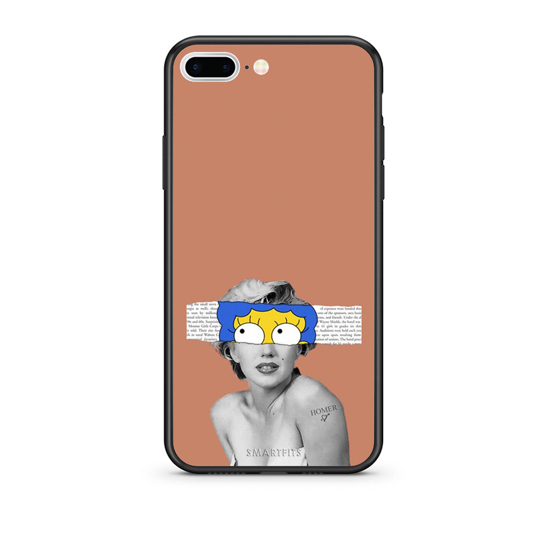 iPhone 7 Plus/8 Plus Sim Merilyn θήκη από τη Smartfits με σχέδιο στο πίσω μέρος και μαύρο περίβλημα | Smartphone case with colorful back and black bezels by Smartfits