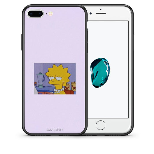 Θήκη iPhone 7 Plus/8 Plus So Happy από τη Smartfits με σχέδιο στο πίσω μέρος και μαύρο περίβλημα | iPhone 7 Plus/8 Plus So Happy case with colorful back and black bezels