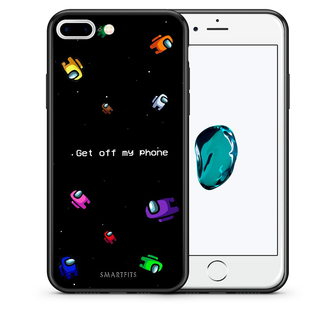 Θήκη iPhone 7 Plus/8 Plus AFK Text από τη Smartfits με σχέδιο στο πίσω μέρος και μαύρο περίβλημα | iPhone 7 Plus/8 Plus AFK Text case with colorful back and black bezels