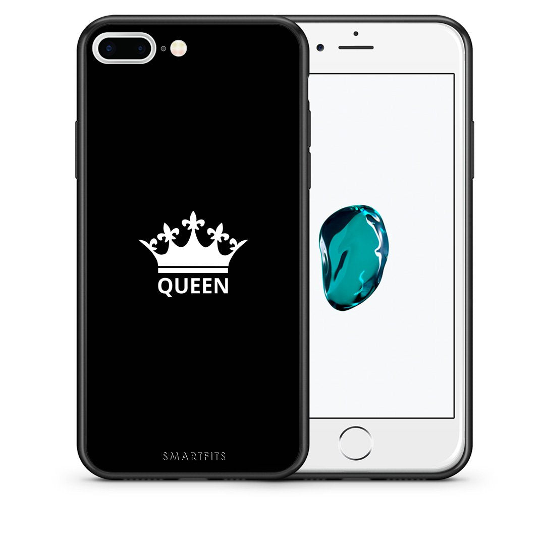 Θήκη iPhone 7 Plus/8 Plus Queen Valentine από τη Smartfits με σχέδιο στο πίσω μέρος και μαύρο περίβλημα | iPhone 7 Plus/8 Plus Queen Valentine case with colorful back and black bezels