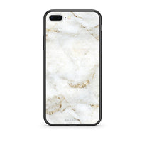 Thumbnail for iPhone 7 Plus/8 Plus White Gold Marble θήκη από τη Smartfits με σχέδιο στο πίσω μέρος και μαύρο περίβλημα | Smartphone case with colorful back and black bezels by Smartfits