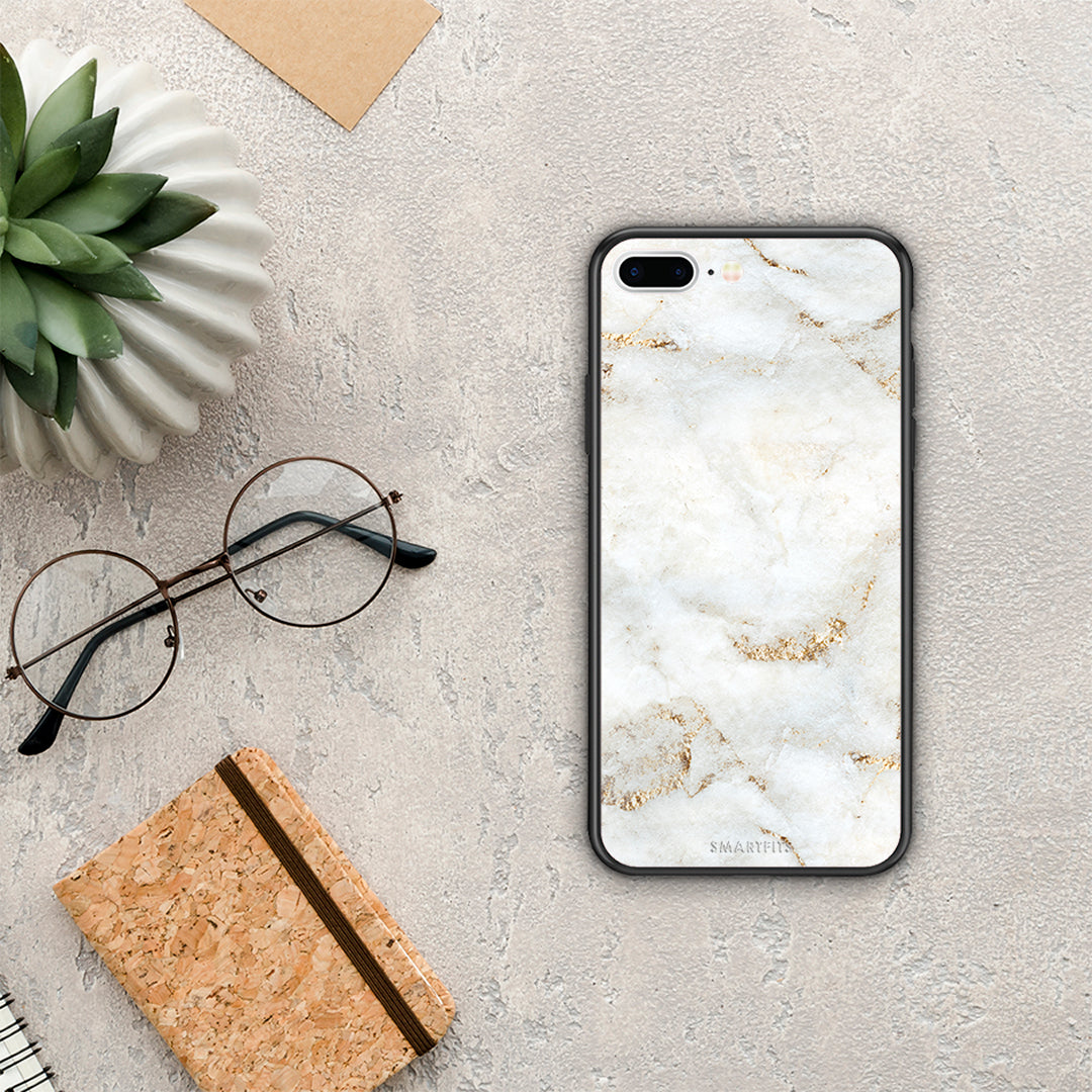 White Gold Marble - iPhone 7 Plus / 8 Plus θήκη