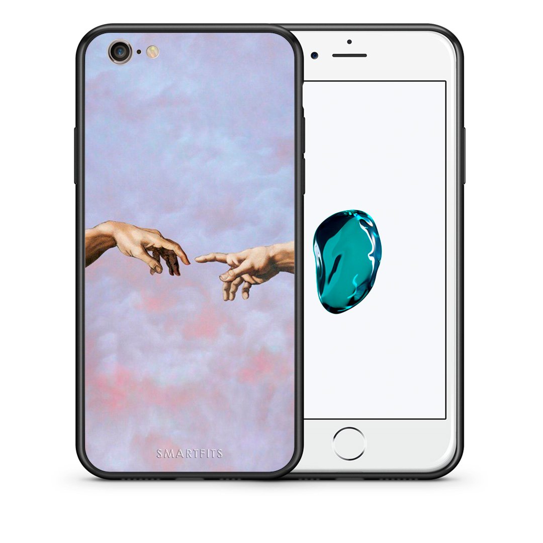 Θήκη iPhone 6/6s Adam Hand από τη Smartfits με σχέδιο στο πίσω μέρος και μαύρο περίβλημα | iPhone 6/6s Adam Hand case with colorful back and black bezels
