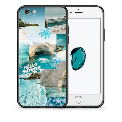 Θήκη iPhone 6 / 6s Aesthetic Summer από τη Smartfits με σχέδιο στο πίσω μέρος και μαύρο περίβλημα | iPhone 6 / 6s Aesthetic Summer case with colorful back and black bezels