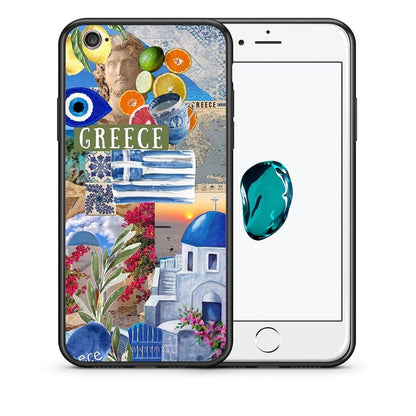 Θήκη iPhone 7 / 8 / SE 2020 All Greek από τη Smartfits με σχέδιο στο πίσω μέρος και μαύρο περίβλημα | iPhone 7 / 8 / SE 2020 All Greek case with colorful back and black bezels