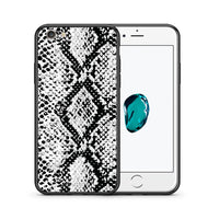 Thumbnail for Θήκη iPhone 7/8/SE 2020 White Snake Animal από τη Smartfits με σχέδιο στο πίσω μέρος και μαύρο περίβλημα | iPhone 7/8/SE 2020 White Snake Animal case with colorful back and black bezels
